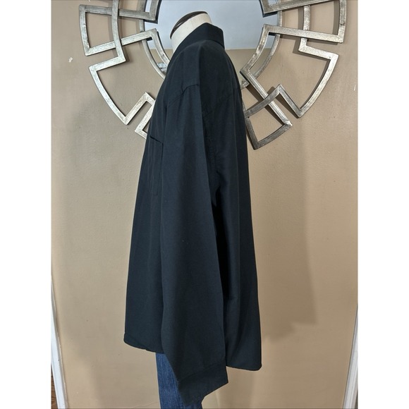 UNTUCKit Shirt Mens 3XL XXXL Solid Black Long Sleeve Button Up Casual Regular - Picture 3 of 12